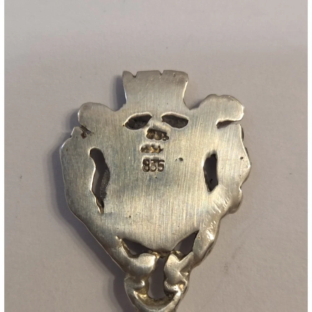 Vintage German 835 Silver WIESBADEN Souvenir Spoon Sterling‎ Silver